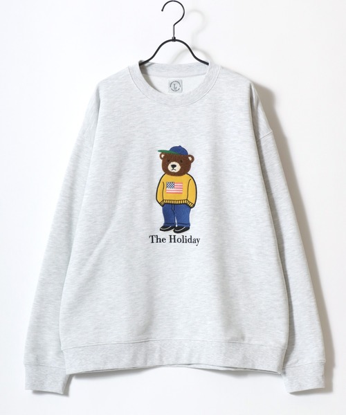 Lazar(ラザル)の「Bear Embroidery Heavy Sweat/オーバーサイズ ヘビーウェイト裏毛 クマ刺繍 スウェット トレーナー/レディース メンズ(スウェット・レディース・ブラック/グレー系その他/アッシュグレー/ブラック系その他/グリーン/ネイビー・L/M)」の21枚目の写真