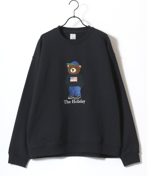 Lazar(ラザル)の「Bear Embroidery Heavy Sweat/オーバーサイズ ヘビーウェイト裏毛 クマ刺繍 スウェット トレーナー/レディース メンズ(スウェット・レディース・ブラック/グレー系その他/アッシュグレー/ブラック系その他/グリーン/ネイビー・L/M)」の19枚目の写真