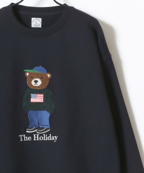 Lazar(ラザル)の「Bear Embroidery Heavy Sweat/オーバーサイズ ヘビーウェイト裏毛 クマ刺繍 スウェット トレーナー/レディース メンズ(スウェット・レディース・ブラック/グレー系その他/アッシュグレー/ブラック系その他/グリーン/ネイビー・L/M)」の13枚目の写真