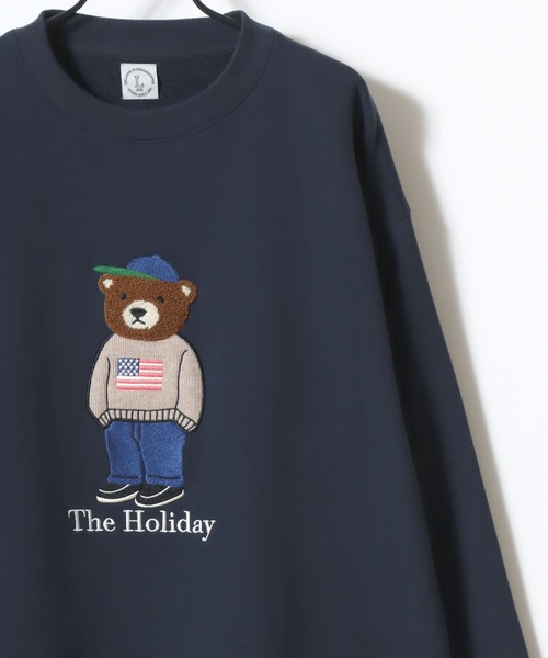 Lazar(ラザル)の「Bear Embroidery Heavy Sweat/オーバーサイズ ヘビーウェイト裏毛 クマ刺繍 スウェット トレーナー/レディース メンズ(スウェット・レディース・ブラック/グレー系その他/アッシュグレー/ブラック系その他/グリーン/ネイビー・L/M)」の18枚目の写真