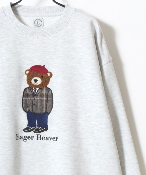 Lazar(ラザル)の「Bear Embroidery Heavy Sweat/オーバーサイズ ヘビーウェイト裏毛 クマ刺繍 スウェット トレーナー/レディース メンズ(スウェット・レディース・ブラック/グレー系その他/アッシュグレー/ブラック系その他/グリーン/ネイビー・L/M)」の16枚目の写真