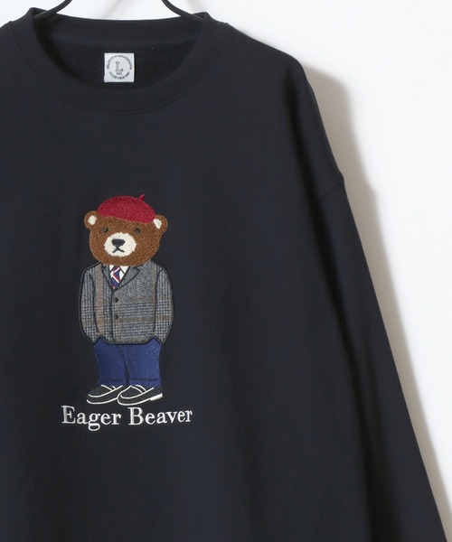 Lazar(ラザル)の「Bear Embroidery Heavy Sweat/オーバーサイズ ヘビーウェイト裏毛 クマ刺繍 スウェット トレーナー/レディース メンズ(スウェット・レディース・ブラック/グレー系その他/アッシュグレー/ブラック系その他/グリーン/ネイビー・L/M)」の14枚目の写真