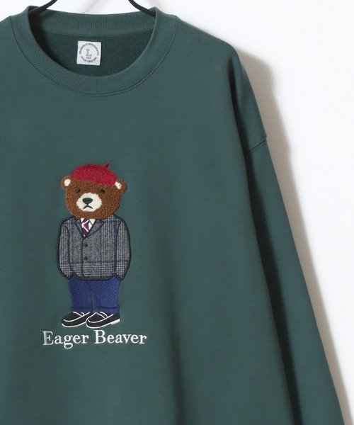 Lazar(ラザル)の「Bear Embroidery Heavy Sweat/オーバーサイズ ヘビーウェイト裏毛 クマ刺繍 スウェット トレーナー/レディース メンズ(スウェット・レディース・ブラック/グレー系その他/アッシュグレー/ブラック系その他/グリーン/ネイビー・L/M)」の17枚目の写真