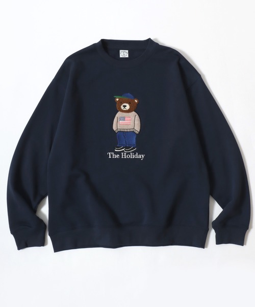 Lazar(ラザル)の「Bear Embroidery Heavy Sweat/オーバーサイズ ヘビーウェイト裏毛 クマ刺繍 スウェット トレーナー/レディース メンズ(スウェット・レディース・ブラック/グレー系その他/アッシュグレー/ブラック系その他/グリーン/ネイビー・L/M)」の12枚目の写真