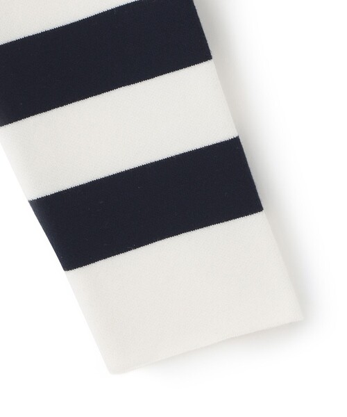 CAST:（キャストコロン）の「【1枚で着映える】ビックボーダークロップドニット（ニット/セーター・レディース・グレー系その他2/ネイビー・M）」の7枚目の写真