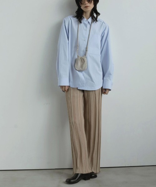 anuke アンヌーク Highcount Over Shirts アイスブルー anuke Highcount Over Shirts 62520410（シャツ/ブラウス