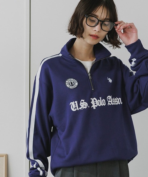 U.S. POLO ASSN.(ユーエスポロアッスン)の「U.S. POLO ASSN./ユーエスポロアッスン ハーフジップスウェット トレーナー 刺繍(スウェット・メンズ・ネイビー/ブラック/アイボリー/グレー・L/M/S)」の4枚目の写真