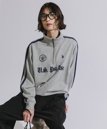 U.S. POLO ASSN./ユーエスポロアッスン ハーフジップスウェット トレーナー 刺繍