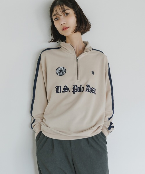 U.S. POLO ASSN.(ユーエスポロアッスン)の「U.S. POLO ASSN./ユーエスポロアッスン ハーフジップスウェット トレーナー 刺繍(スウェット・メンズ・ネイビー/ブラック/アイボリー/グレー・L/M/S)」の2枚目の写真