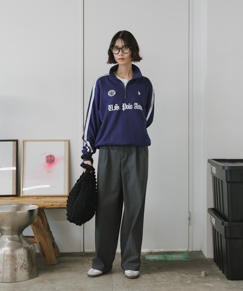 U.S. POLO ASSN.(ユーエスポロアッスン)の「U.S. POLO ASSN./ユーエスポロアッスン ハーフジップスウェット トレーナー 刺繍(スウェット・メンズ・ネイビー/ブラック/アイボリー/グレー・L/M/S)」の21枚目の写真
