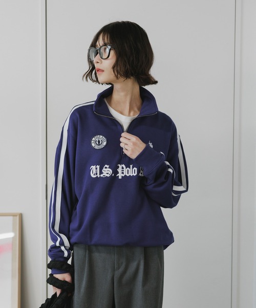 U.S. POLO ASSN.(ユーエスポロアッスン)の「U.S. POLO ASSN./ユーエスポロアッスン ハーフジップスウェット トレーナー 刺繍(スウェット・メンズ・ネイビー/ブラック/アイボリー/グレー・L/M/S)」の15枚目の写真
