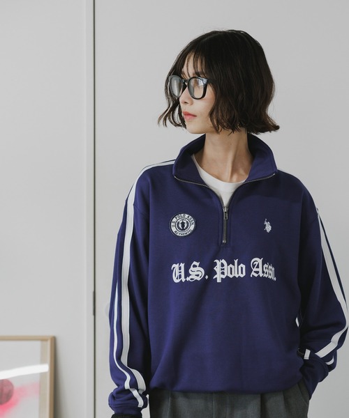 U.S. POLO ASSN.(ユーエスポロアッスン)の「U.S. POLO ASSN./ユーエスポロアッスン ハーフジップスウェット トレーナー 刺繍(スウェット・メンズ・ネイビー/ブラック/アイボリー/グレー・L/M/S)」の14枚目の写真