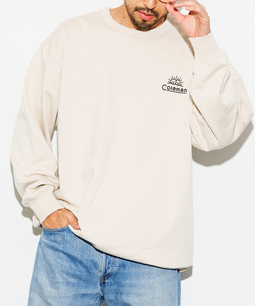 COLEMAN(コールマン)の「Coleman/コールマン Coleman×matsui×FREAK'S STORE 別注 コールマン matsui Camping Joy ドローコード クルーネック スウェット(スウェット・メンズ・チャコールグレー/ライトグレー/オフホワイト/マスタード・MEDIUM/LARGE)」の13枚目の写真