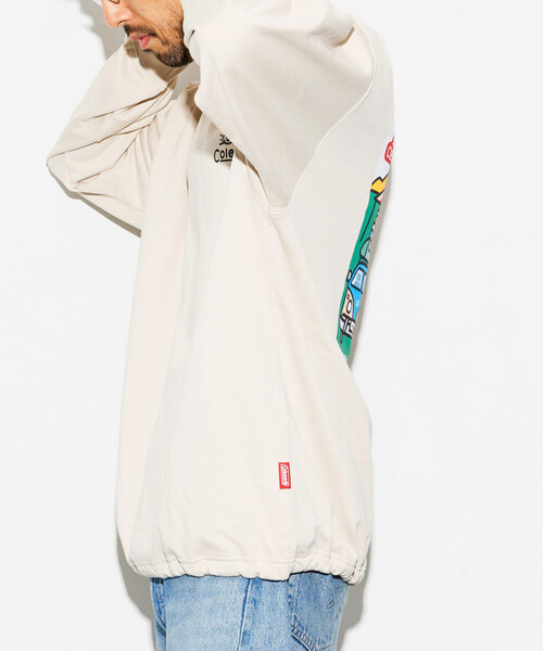 COLEMAN(コールマン)の「Coleman/コールマン Coleman×matsui×FREAK'S STORE 別注 コールマン matsui Camping Joy ドローコード クルーネック スウェット(スウェット・メンズ・チャコールグレー/ライトグレー/オフホワイト/マスタード・MEDIUM/LARGE)」の12枚目の写真