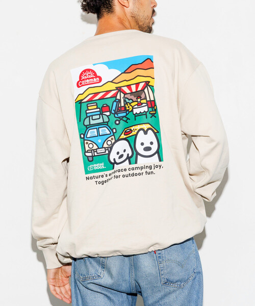 COLEMAN(コールマン)の「Coleman/コールマン Coleman×matsui×FREAK'S STORE 別注 コールマン matsui Camping Joy ドローコード クルーネック スウェット(スウェット・メンズ・チャコールグレー/ライトグレー/オフホワイト/マスタード・MEDIUM/LARGE)」の10枚目の写真