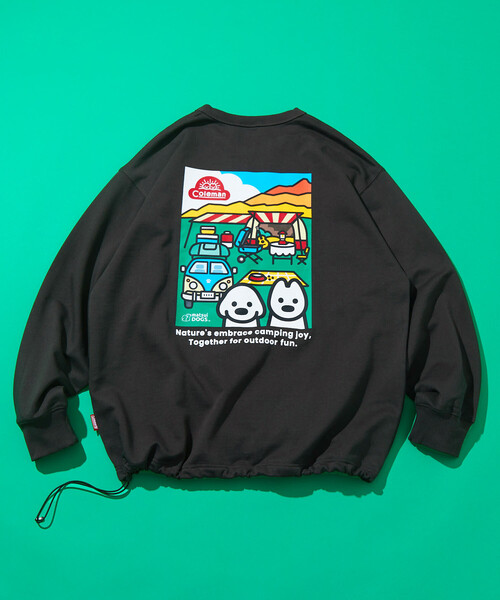 COLEMAN(コールマン)の「Coleman/コールマン Coleman×matsui×FREAK'S STORE 別注 コールマン matsui Camping Joy ドローコード クルーネック スウェット(スウェット・メンズ・チャコールグレー/ライトグレー/オフホワイト/マスタード・MEDIUM/LARGE)」の7枚目の写真