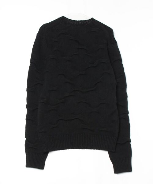 JOHN LAWRENCE SULLIVAN（ジョンローレンスサリバン）の「TUCK STITCHED KNIT SWEATER（ニット/セーター・メンズ・ブラック/グレー・SMALL/MEDIUM）」の4枚目の写真