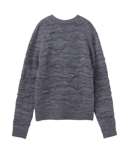 JOHN LAWRENCE SULLIVAN（ジョンローレンスサリバン）の「TUCK STITCHED KNIT SWEATER（ニット/セーター・メンズ・ブラック/グレー・SMALL/MEDIUM）」の3枚目の写真