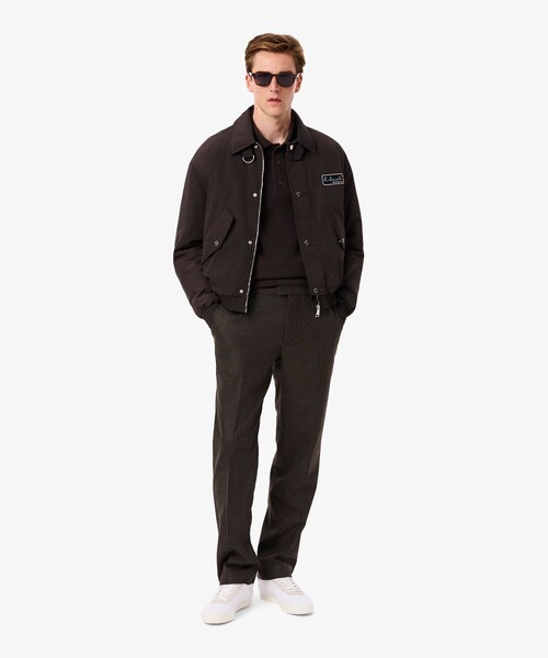 LACOSTE（ラコステ）の「ウールブレンドヘリンボーンパンツ（スラックス・メンズ・ブラック・38/40/42/44）」の2枚目の写真