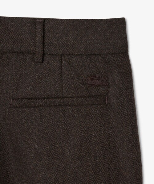LACOSTE（ラコステ）の「ウールブレンドヘリンボーンパンツ（スラックス・メンズ・ブラック・38/40/42/44）」の6枚目の写真