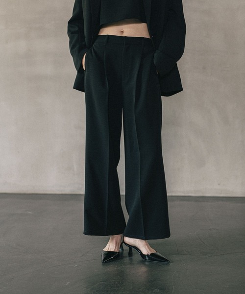 LEPSIM(レプシィム)の「《オフィスライン》ワイドタックパンツ 582113(その他パンツ・レディース・ブラウン/グレー/ブラック・FREE)」の12枚目の写真