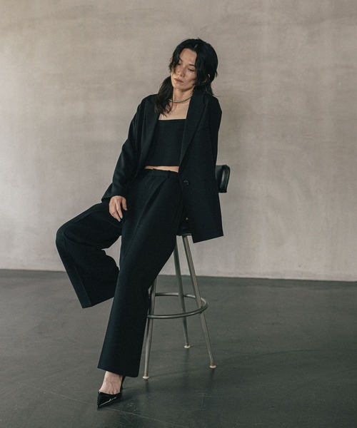 LEPSIM(レプシィム)の「《オフィスライン》ワイドタックパンツ 582113(その他パンツ・レディース・ブラウン/グレー/ブラック・FREE)」の19枚目の写真