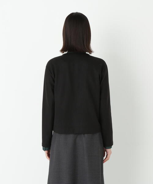 human woman（ヒューマンウーマン）の「◆ミルドジャージーカーディガン（カーディガン/ボレロ・レディース・ブラック/ネイビー/ライトグリーン/ホワイト系その他/ブラウン系その他・MEDIUM）」の14枚目の写真