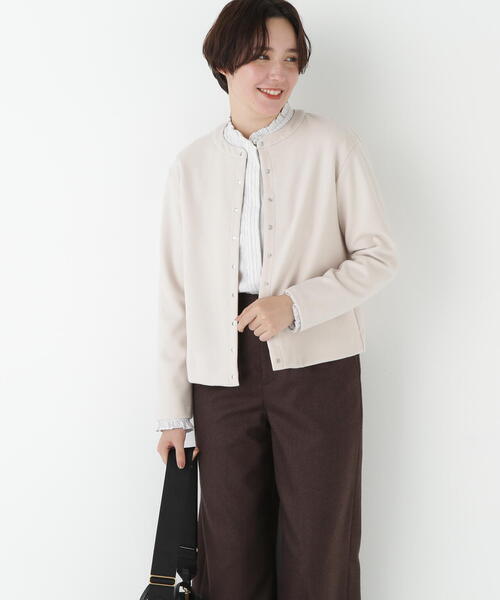 human woman（ヒューマンウーマン）の「◆ミルドジャージーカーディガン（カーディガン/ボレロ・レディース・ブラック/ネイビー/ライトグリーン/ホワイト系その他/ブラウン系その他・MEDIUM）」の17枚目の写真