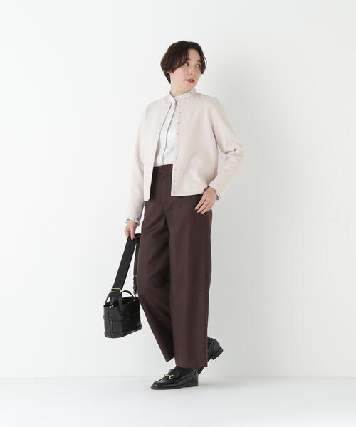 human woman（ヒューマンウーマン）の「◆ミルドジャージーカーディガン（カーディガン/ボレロ・レディース・ブラック/ネイビー/ライトグリーン/ホワイト系その他/ブラウン系その他・MEDIUM）」の18枚目の写真