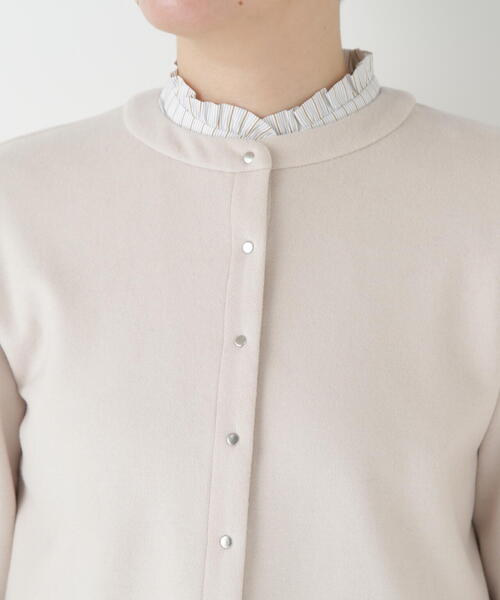 human woman（ヒューマンウーマン）の「◆ミルドジャージーカーディガン（カーディガン/ボレロ・レディース・ブラック/ネイビー/ライトグリーン/ホワイト系その他/ブラウン系その他・MEDIUM）」の22枚目の写真