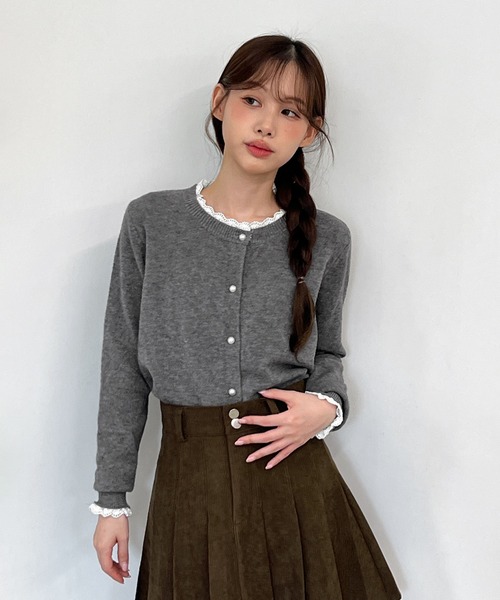 UNMINOU パールカーディガン 着用動画あり・4色展開】パールボタンカーディガン/2025 AW COLLECTION