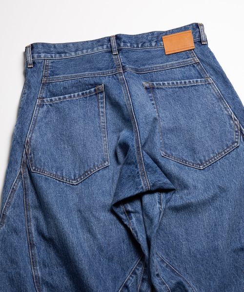 KHOKI（コッキ）の「【KHOKI/コッキ】3D cutting denim pants（デニムパンツ・メンズ・ベージュ/インディゴブルー/ブラック・1/2）」の12枚目の写真