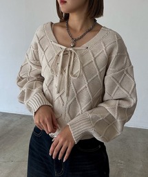 PAGEBOY | レースアップ2WAYショート(ニット/セーター)