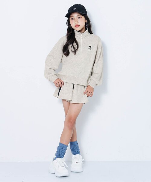 algy（アルジー）の「ハーフジップウラ毛セットアップ（セットアップ・キッズ・ブラック/アイボリー・XX-SMALL/X-SMALL/MEDIUM/SMALL）」の6枚目の写真