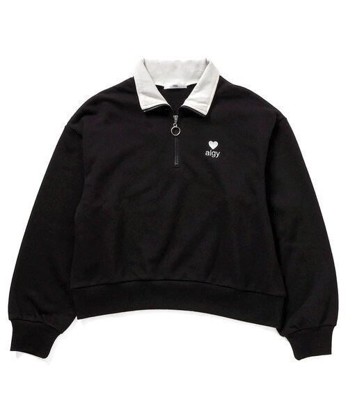 algy（アルジー）の「ハーフジップウラ毛セットアップ（セットアップ・キッズ・ブラック/アイボリー・XX-SMALL/X-SMALL/MEDIUM/SMALL）」の8枚目の写真
