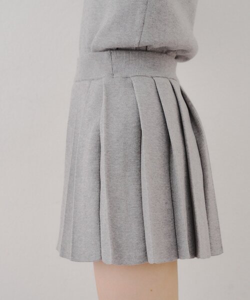 continuer de NICE CLAUP（コンティニューデナイスクラップ）の「【WEB限定】ドッキングポロ＆ミニプリーツスカート（ワンピース・レディース・ネイビー/トップグレー・FREE）」の5枚目の写真