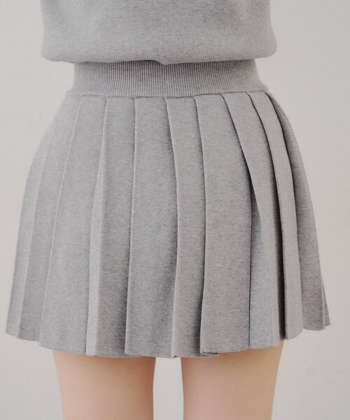 continuer de NICE CLAUP（コンティニューデナイスクラップ）の「【WEB限定】ドッキングポロ＆ミニプリーツスカート（ワンピース・レディース・ネイビー/トップグレー・FREE）」の6枚目の写真