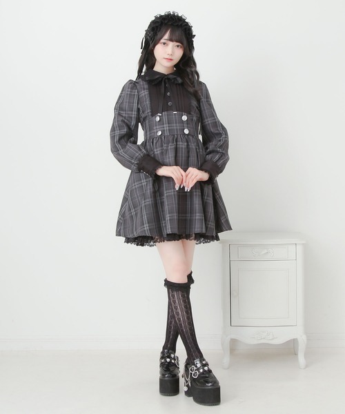 DearMyLove(ディアマイラブ)の「2wayケープお嬢様ワンピース(ワンピース・レディース・グレー/ブラック/ブラウン/チェック・MEDIUM/LARGE/LL/3L)」の21枚目の写真