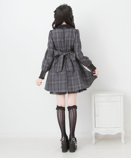 DearMyLove(ディアマイラブ)の「2wayケープお嬢様ワンピース(ワンピース・レディース・グレー/ブラック/ブラウン/チェック・MEDIUM/LARGE/LL/3L)」の22枚目の写真