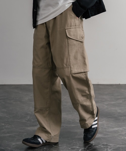 KRIFF MAYER（クリフメイヤー）の「KRIFF MAYER ヴィンテージライクダックコンバットワークカーゴパンツ 2515116（カーゴパンツ・メンズ・カーキ/ダークブラウン/ブラック/ナチュラル/ベージュ・L/XL/M）」の2枚目の写真