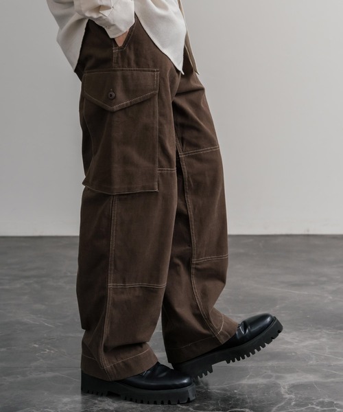 KRIFF MAYER（クリフメイヤー）の「KRIFF MAYER ヴィンテージライクダックコンバットワークカーゴパンツ 2515116（カーゴパンツ・メンズ・カーキ/ダークブラウン/ブラック/ナチュラル/ベージュ・L/XL/M）」の10枚目の写真