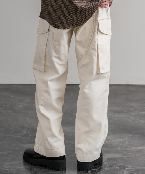 KRIFF MAYER（クリフメイヤー）の「KRIFF MAYER ヴィンテージライクダックコンバットワークカーゴパンツ 2515116（カーゴパンツ・メンズ・カーキ/ダークブラウン/ブラック/ナチュラル/ベージュ・L/XL/M）」の18枚目の写真