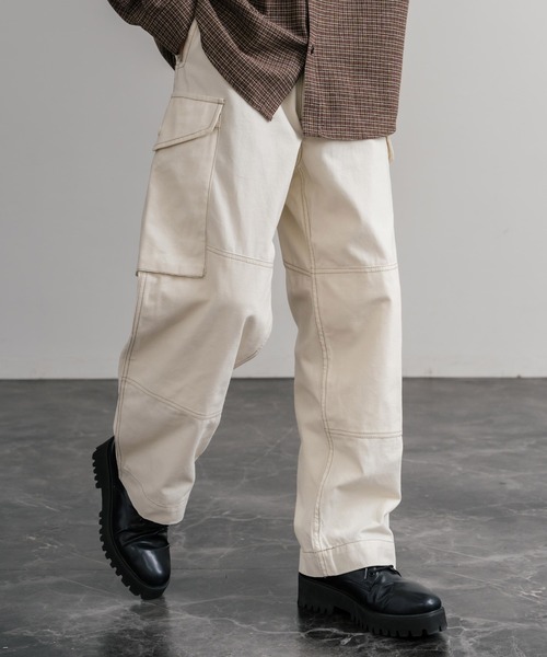 KRIFF MAYER（クリフメイヤー）の「KRIFF MAYER ヴィンテージライクダックコンバットワークカーゴパンツ 2515116（カーゴパンツ・メンズ・カーキ/ダークブラウン/ブラック/ナチュラル/ベージュ・L/XL/M）」の19枚目の写真