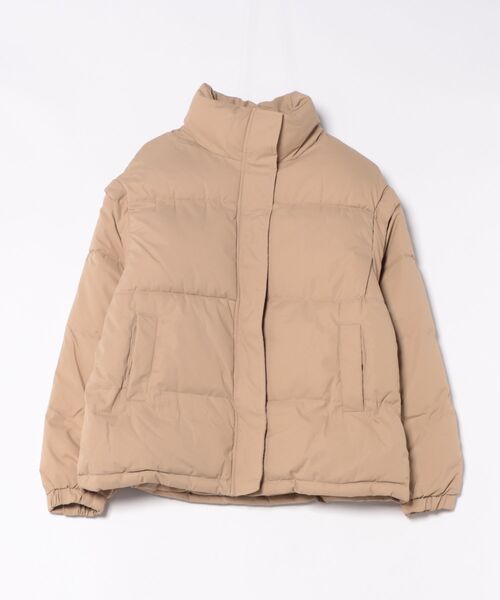 セール】3WAY 袖&フード脱着 スタンドカラー エコダウンジャケット