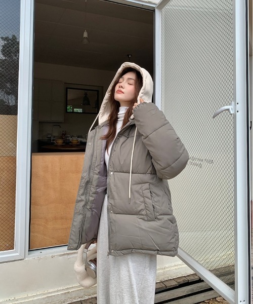 セール】3WAY 袖&フード脱着 スタンドカラー エコダウンジャケット