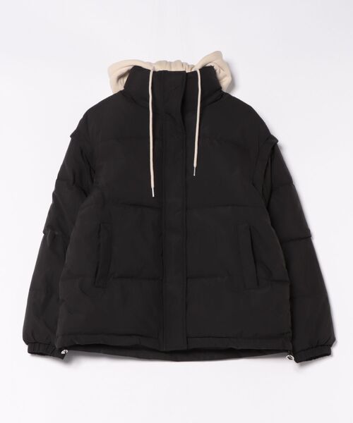 セール】3WAY 袖&フード脱着 スタンドカラー エコダウンジャケット