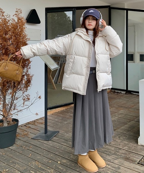 セール】3WAY 袖&フード脱着 スタンドカラー エコダウンジャケット