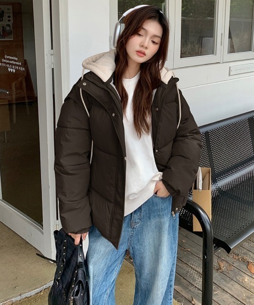 セール】3WAY 袖&フード脱着 スタンドカラー エコダウンジャケット