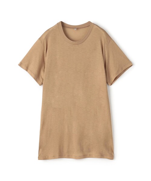BASERANGE(ベースレンジ)の「BASERANGE バンブー クルーネックプルオーバー(Tシャツ/カットソー・レディース・ホワイト/ライトベージュ/ベージュ・S)」の3枚目の写真