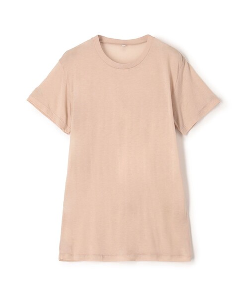 BASERANGE(ベースレンジ)の「BASERANGE バンブー クルーネックプルオーバー(Tシャツ/カットソー・レディース・ホワイト/ライトベージュ/ベージュ・S)」の2枚目の写真